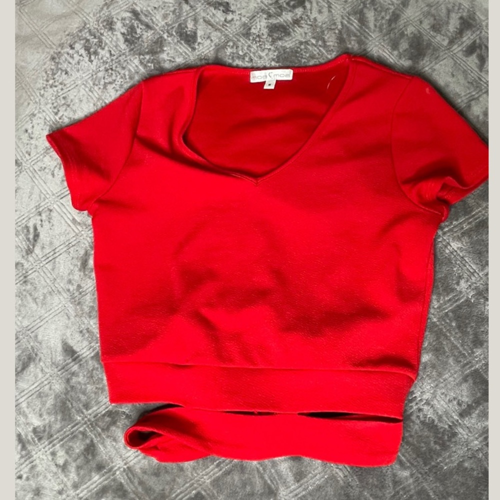 Moa Moa Red Tie Tee